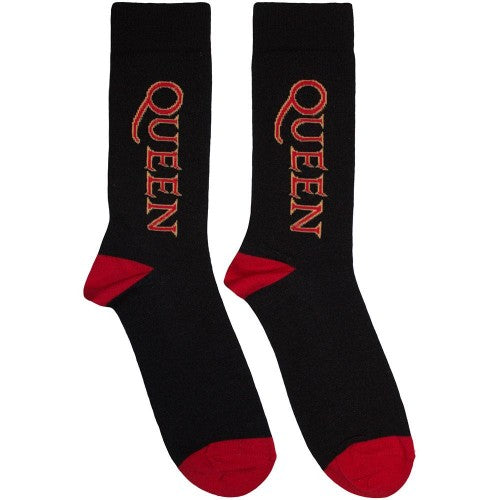 Front - Queen Unisex Adult Vertical Logo Socks
