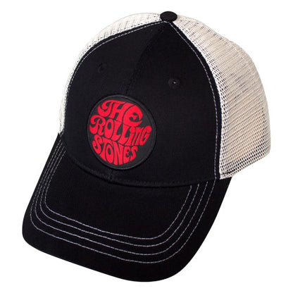 Front - The Rolling Stones Unisex Adult Logo Mesh Back 70s Trucker Cap