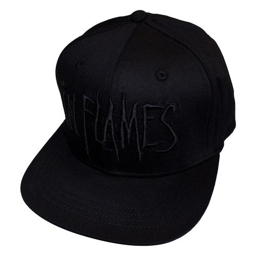 Front - In Flames Back Print Logo Snapback Cap