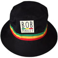 Front - Bob Marley Unisex Adult Contrast Striped Bucket Hat