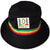 Front - Bob Marley Unisex Adult Contrast Striped Bucket Hat