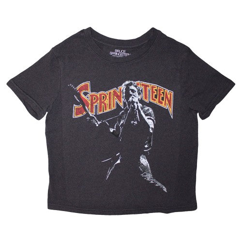 Front - Bruce Springsteen Womens/Ladies Pose Crop Top