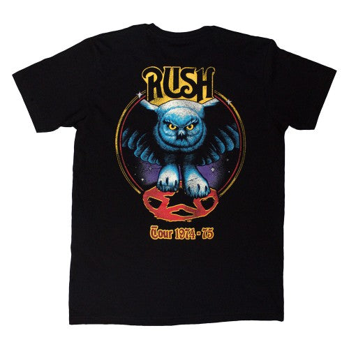 Front - Rush Unisex Adult Tour 74-75 Back Print T-Shirt