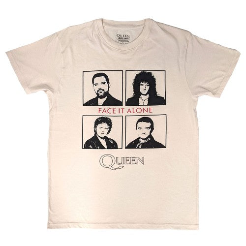 Front - Queen Unisex Adult Face It Alone Squares T-Shirt