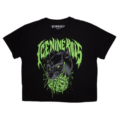Front - Ice Nine Kills Womens/Ladies Wolf Crop Top