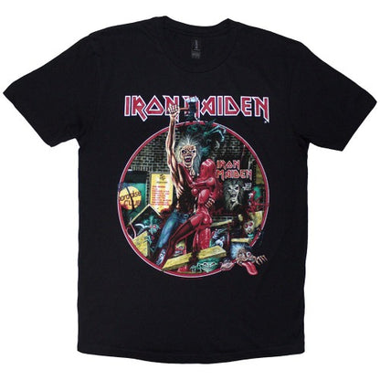 Front - Iron Maiden Unisex Adult Paradise Club Circle T-Shirt