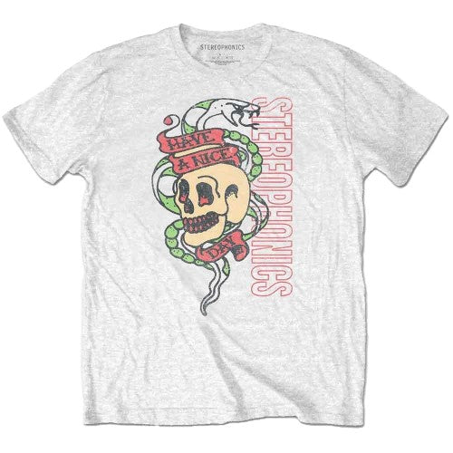 Front - Stereophonics Unisex Adult Have A Nice Day Snake T-Shirt