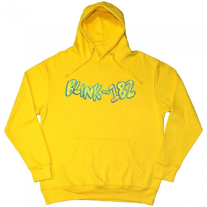Front - Blink 182 Unisex Adult Crayon Logo Hoodie