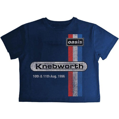 Front - Oasis Womens/Ladies Knebworth ´96 Crop Top