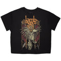 Front - Lamb Of God Womens/Ladies Crow Crop Top