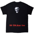 Front - Death Unisex Adult Life Will Never Last Back Print T-Shirt