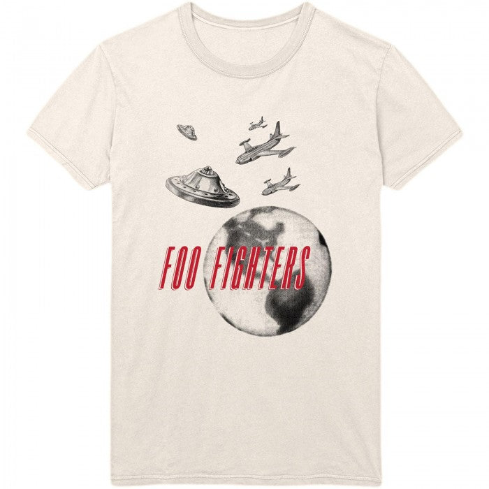 Front - Foo Fighters Unisex Adult UFO Planes T-Shirt