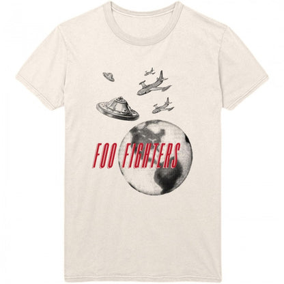 Front - Foo Fighters Unisex Adult UFO Planes T-Shirt