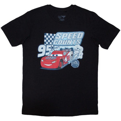 Front - Cars Unisex Adult Speed Counts T-Shirt