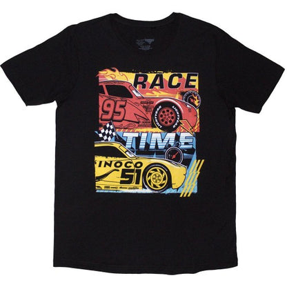 Front - Cars Unisex Adult Race Time T-Shirt