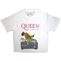 Front - Queen Womens/Ladies Wembley Stadium Logo Crop Top