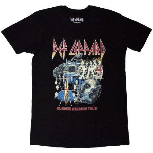 Front - Def Leppard Unisex Adult Summer Stadium Tour Back Print T-Shirt