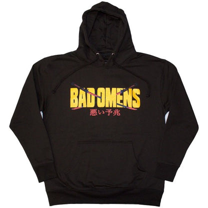 Front - Bad Omens Unisex Adult Samurai Woman Back Print Hoodie