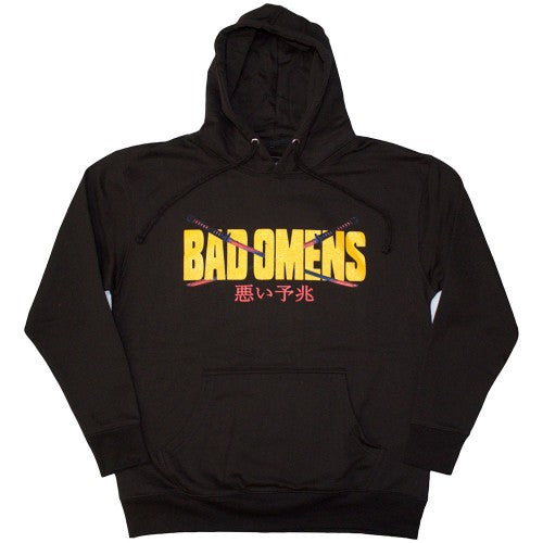 Front - Bad Omens Unisex Adult Samurai Woman Back Print Hoodie