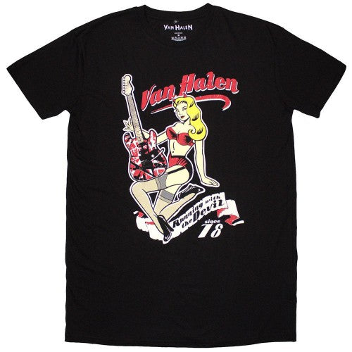 Front - Van Halen Womens/Ladies Running With The Devil T-Shirt Dress