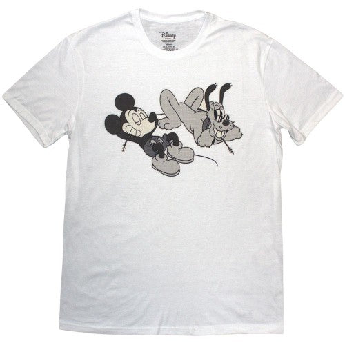 Front - Disney Unisex Adult Mickey & Pluto Relax T-Shirt