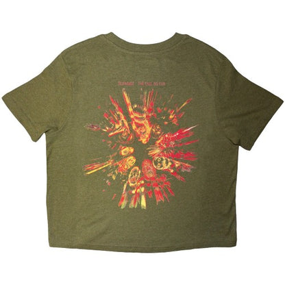 Front - Slipknot Womens/Ladies The End, So Far Figures Back Print Crop Top