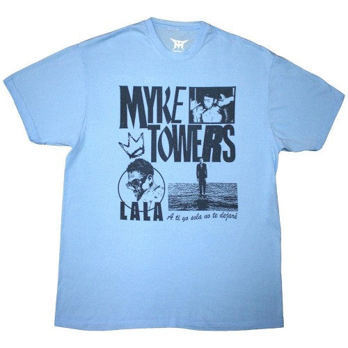 Front - Myke Towers Unisex Adult Lala Crown T-Shirt