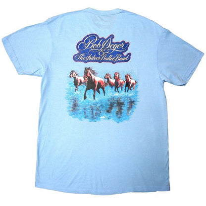 Front - Bob Seger & The Silver Bullet Band Unisex Adult Horse Back Print T-Shirt
