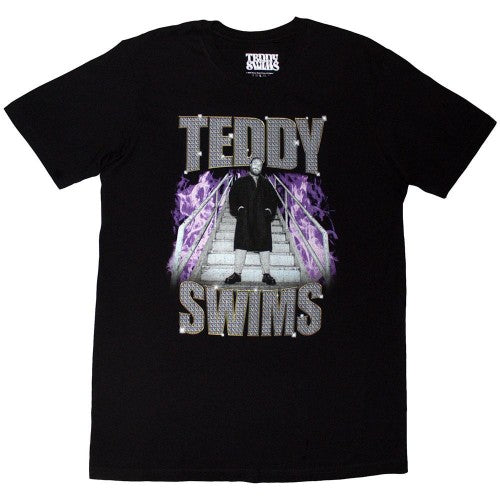 Front - Teddy Swims Unisex Adult Retro Bootleg T-Shirt
