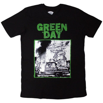 Front - Green Day Unisex Adult Riot Trio T-Shirt