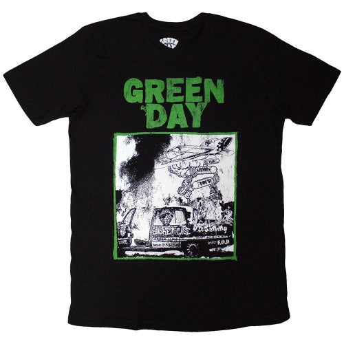 Front - Green Day Unisex Adult Riot Trio T-Shirt