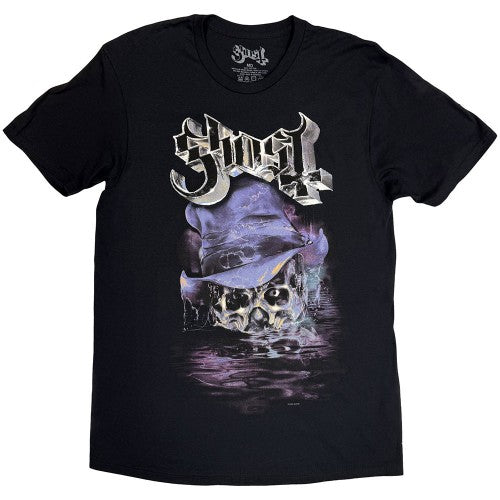 Front - Ghost Unisex Adult Skeletour Admat 25 Tour Dates T-Shirt