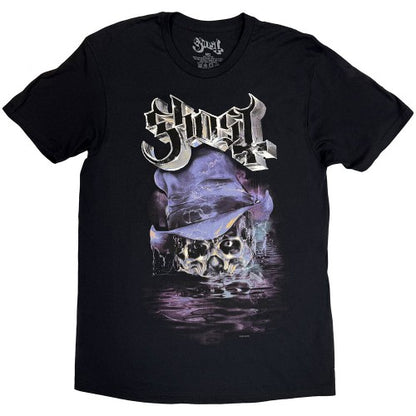 Front - Ghost Unisex Adult Skeletour Admat 25 Tour Dates T-Shirt