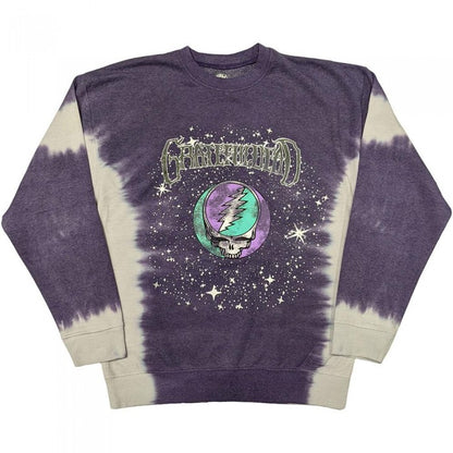 Front - Grateful Dead Unisex Adult Cosmic Stealie Dip Dye Sweatshirt
