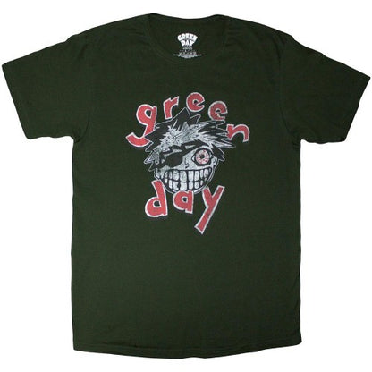Front - Green Day Unisex Adult Eye Patch T-Shirt