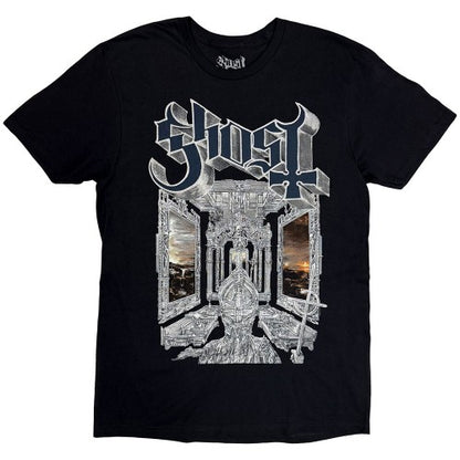 Front - Ghost Unisex Adult Skeletour World Tour 2025 Back Print T-Shirt