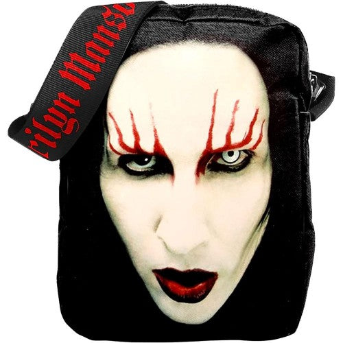 Front - Marilyn Manson Red Lips Crossbody Bag