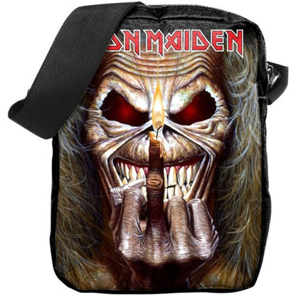 Front - Iron Maiden Middle Finger Crossbody Bag