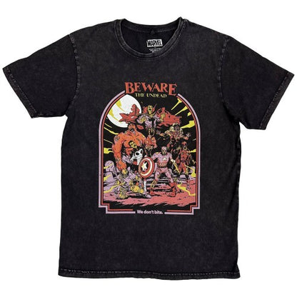 Front - Marvel Comics Unisex Adult We Don´t Bite Stone Wash T-Shirt