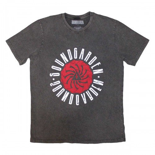 Front - Soundgarden Unisex Adult Circle Logo Stone Wash T-Shirt