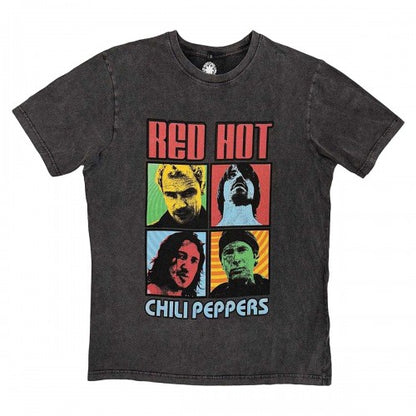 Front - Red Hot Chilli Peppers Unisex Adult Portrait Stone Wash T-Shirt