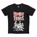 Front - Looney Tunes Unisex Adult Characters Stone Wash T-Shirt