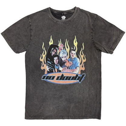Front - No Doubt Unisex Adult Retro Stone Wash T-Shirt
