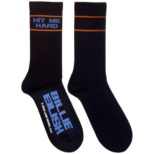 Front - Billie Eilish Unisex Adult Hit Me Hard And Soft Terrycloth Ankle Socks