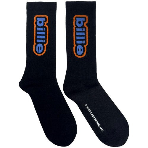 Front - Billie Eilish Unisex Adult Outline Terrycloth Logo Ankle Socks