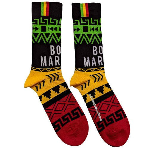 Front - Bob Marley Unisex Adult Press Play Ankle Socks