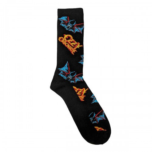 Front - Ozzy Osbourne Unisex Adult Logos & Bats Ankle Socks