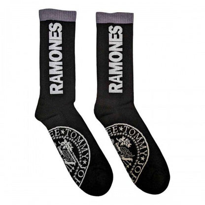 Front - Ramones Unisex Adult Presidential Seal Terrycloth Ankle Socks