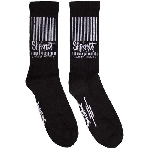 Front - Slipknot Unisex Adult Tribal S Barcode Terrycloth Ankle Socks