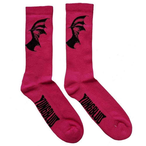 Front - Yungblud Unisex Adult Life On Mars Tour Terrycloth Ankle Socks